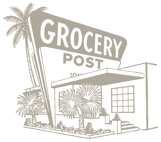 Illustration of the Grocery Post Highgate storefront and sign